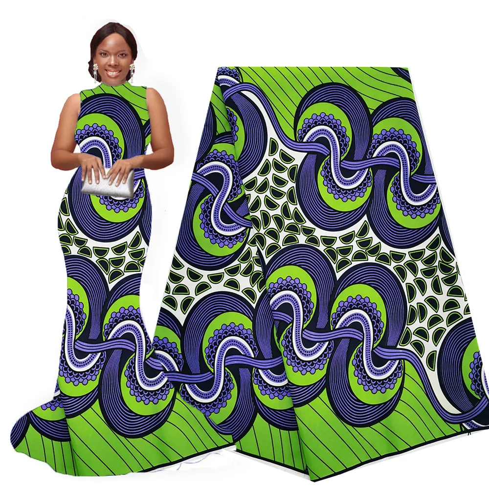 African Wax Fabric Nigerian Blue Print Ankara High Quality veritable 2020 pagne africain wax 010 | Дом и сад