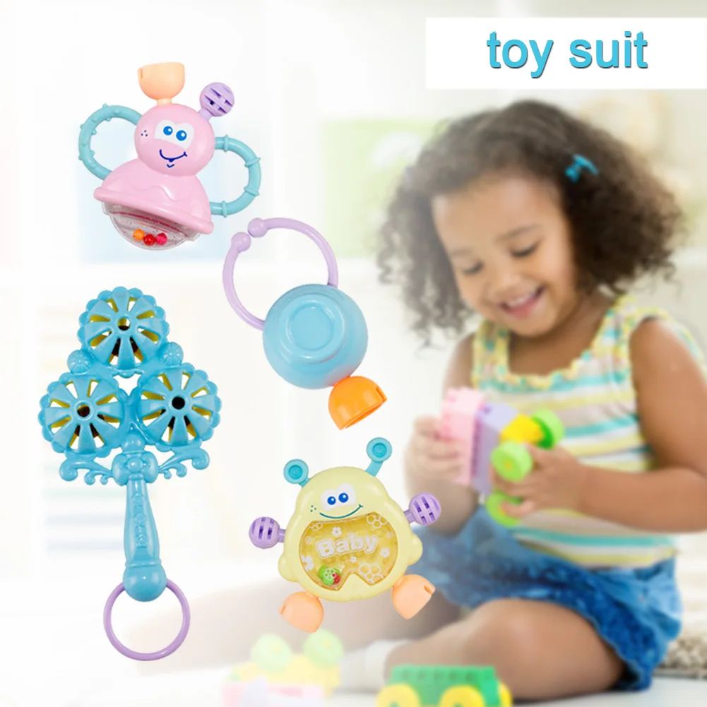 Лидер продаж 1 комплект для детей грызунки погремушки захвата шейкер звонок