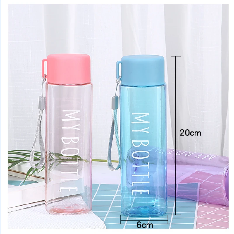 

600/800ml Large Capacity Sports Water Cup Men Women Summer Outdoor Portable Plastic Water Bottle Coffee Juice Cup Water Bottle