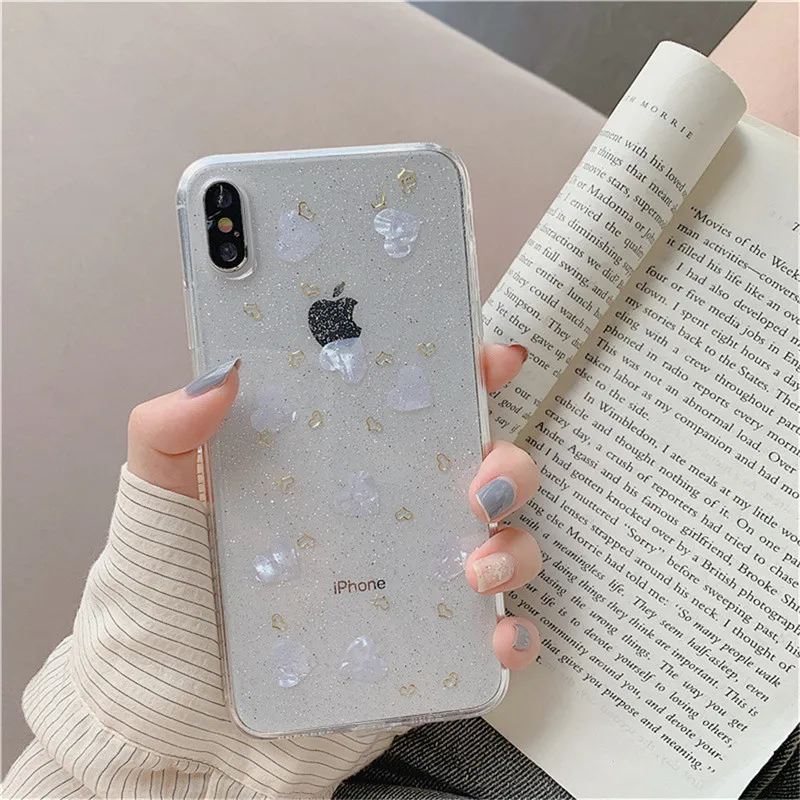 Lovebay эпоксидные Блестки для телефона чехол iPhone 6 6s 7 8 8Plus X XR XS Max прозрачная