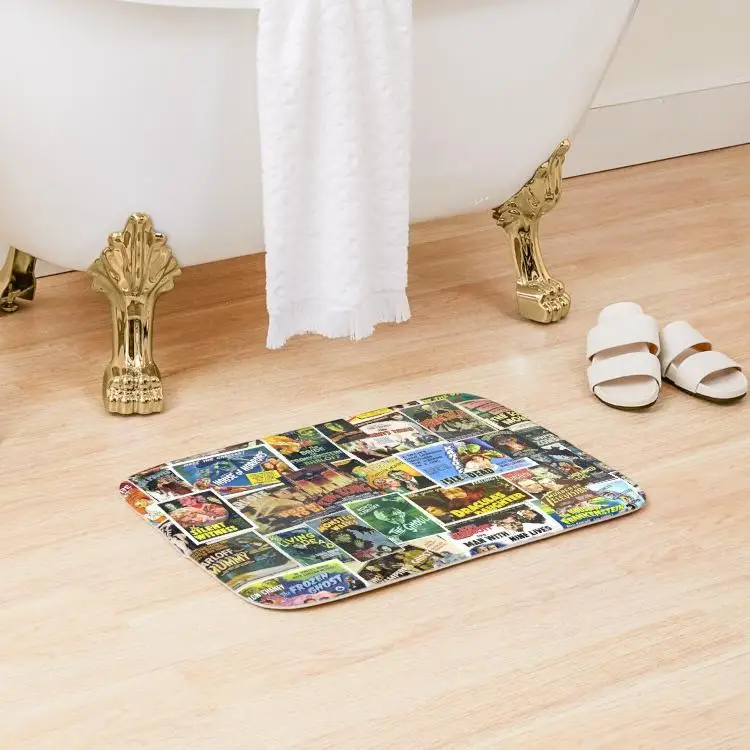 

Vintage Horror Bath Mat Cartoon.Doormat Bathroom Floor Wash Kitchen Living Room Modern Bedroom Pad Toilet Carpet Shower Room