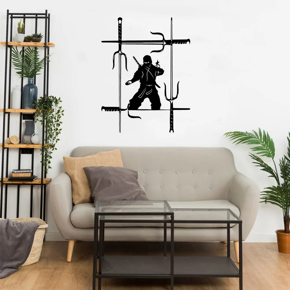 

Красивые украшения для дома ниндзя, ПВХ наклейка для детской комнаты, сделай сам, украшение для дома, аксессуары, фрески