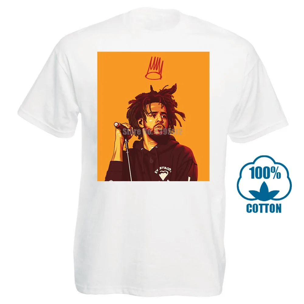 Белый J Cole футболка Dreamville Festival Cole Word черная Хлопковая мужская S 6Xl - Цвет: Белый