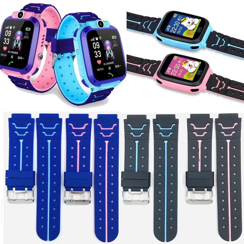 Силиконовый Сменный ремень для детей 16 мм Смарт часы с GPS детские наручные на