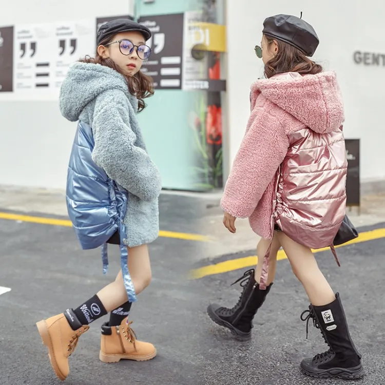 2019 Новое поступление модное зимнее хлопковое теплое пальто для девочек детская