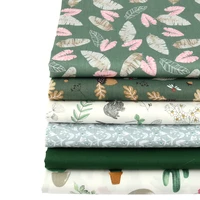nanchuang 6pcslot green floral fabric diy handmade sewing quilting fat quarters patchwork cloth for baby children 40x50cm