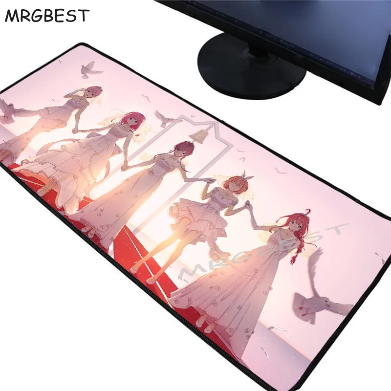 Большой игровой коврик для мыши MRGBEST с белым платьем девочек размер XXL