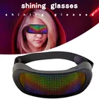Полноцветные светодиодные динамические очки, жалюзи, APP, Bluetooth, светящиеся очки, светящиеся очки для бара, K-ТВ, Рождественский реквизит для вечеринок