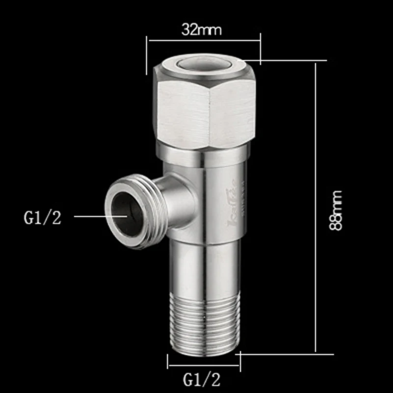 

G1/2 Stainless Steel Angle Valve Universal Water stop valve Thickened Water Stop Valve