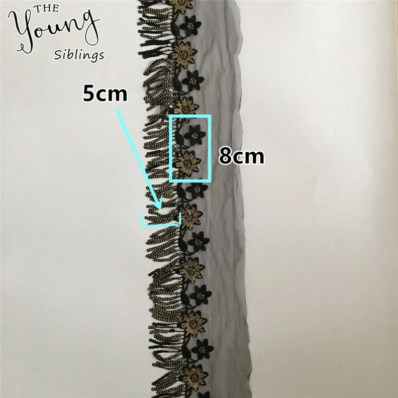 Новое поступление 1 метр распродажа вышивка вырез блестки кисточки кружевной