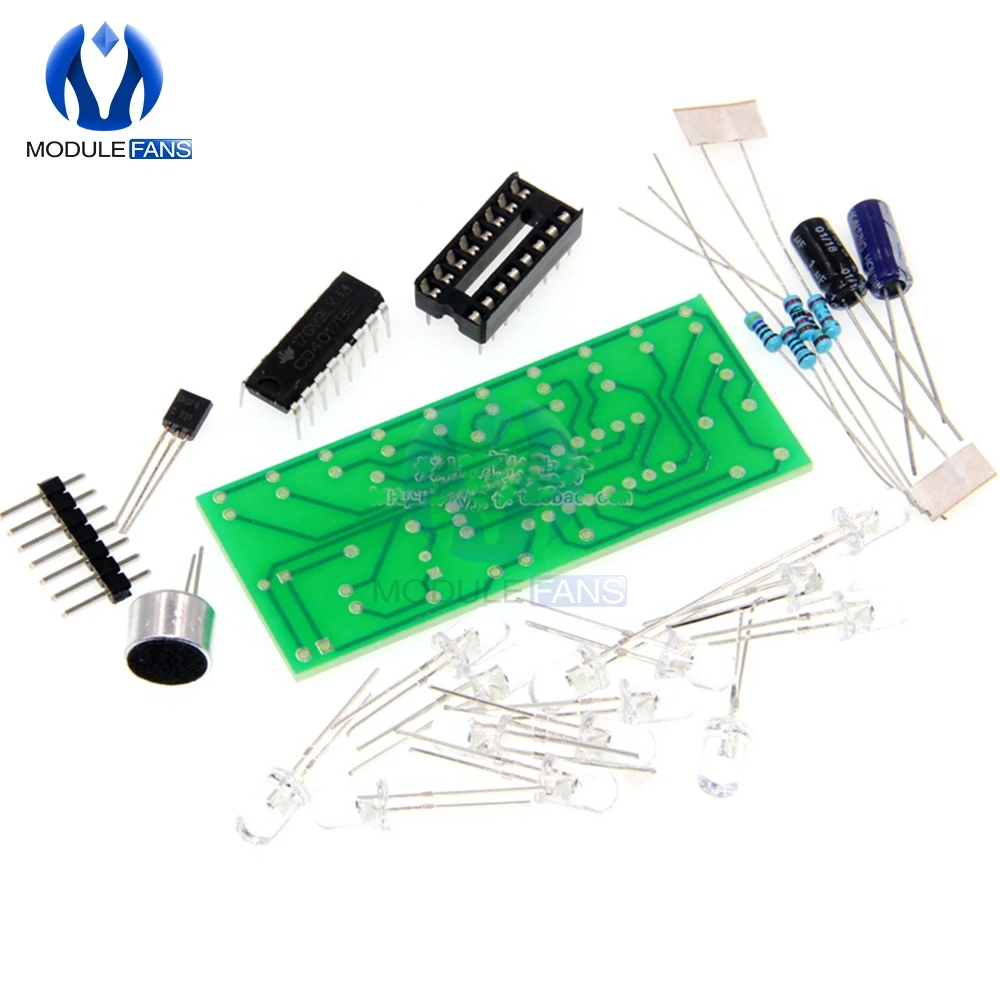 Голосовая активация светодиодный фонарь с эффектом воды комплект CD4017 Фонари