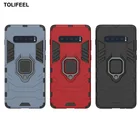 Противоударный армированный чехол для Samsung Galaxy S8 S9 S10 Plus S10E, чехлы с подставкой, магнитный автомобильный чехол-накладка для телефона, роскошный чехол