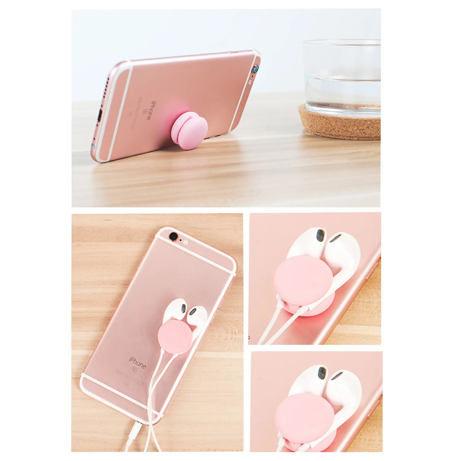 3 шт. самоклеящаяся намотка кабеля Kawaii Macarons дизайн телефонная линия зажим