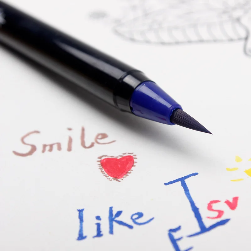 20 видов цветов/упаковка Акварельная Кисть ручка Мягкая головка мультяшная