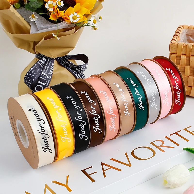 

Лента атласная с буквами и бантом, 25 мм, 5 ярдов