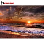 Huacan алмазная вышивка полная выкладка декорации алмазная мазайка море украшения для дома