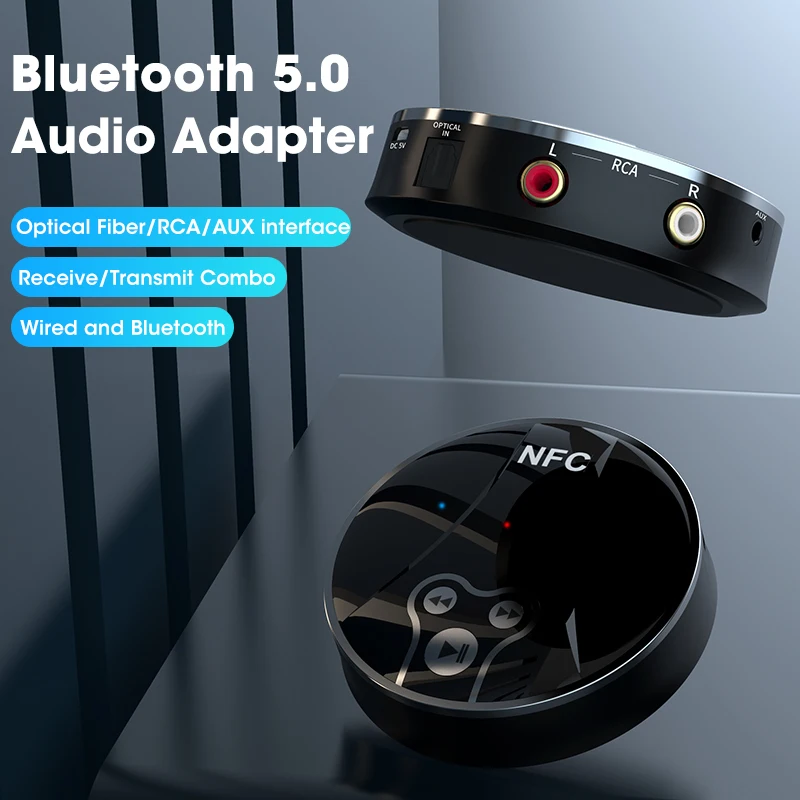 Bluetooth 5.0 Audio Transmitter Receiver OPTICAL Low Latency Wireless Adapter RCA SPDIF 3.5mm Aux Jack for TV PC Car Music | Электроника