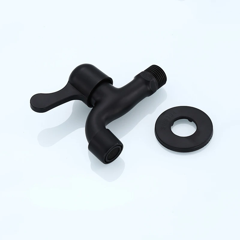 Старинный Черный кран для стиральной машины бассейна настенный из нержавеющей