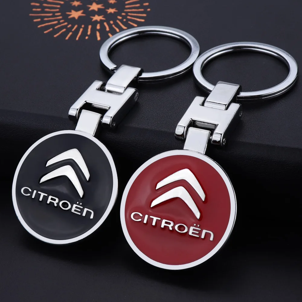 

1Pcs Car Metal Keychain Key Ring For Citroen C1 C2 C3 C4 C4L C5 C6 C8 C-ELYSEE VTS Xsara C-Crosser Berlingo Jumpy Nemo Picasso