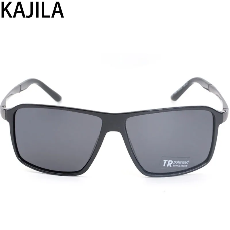 Мужские квадратные поляризационные солнцезащитные очки TR90 черные классические