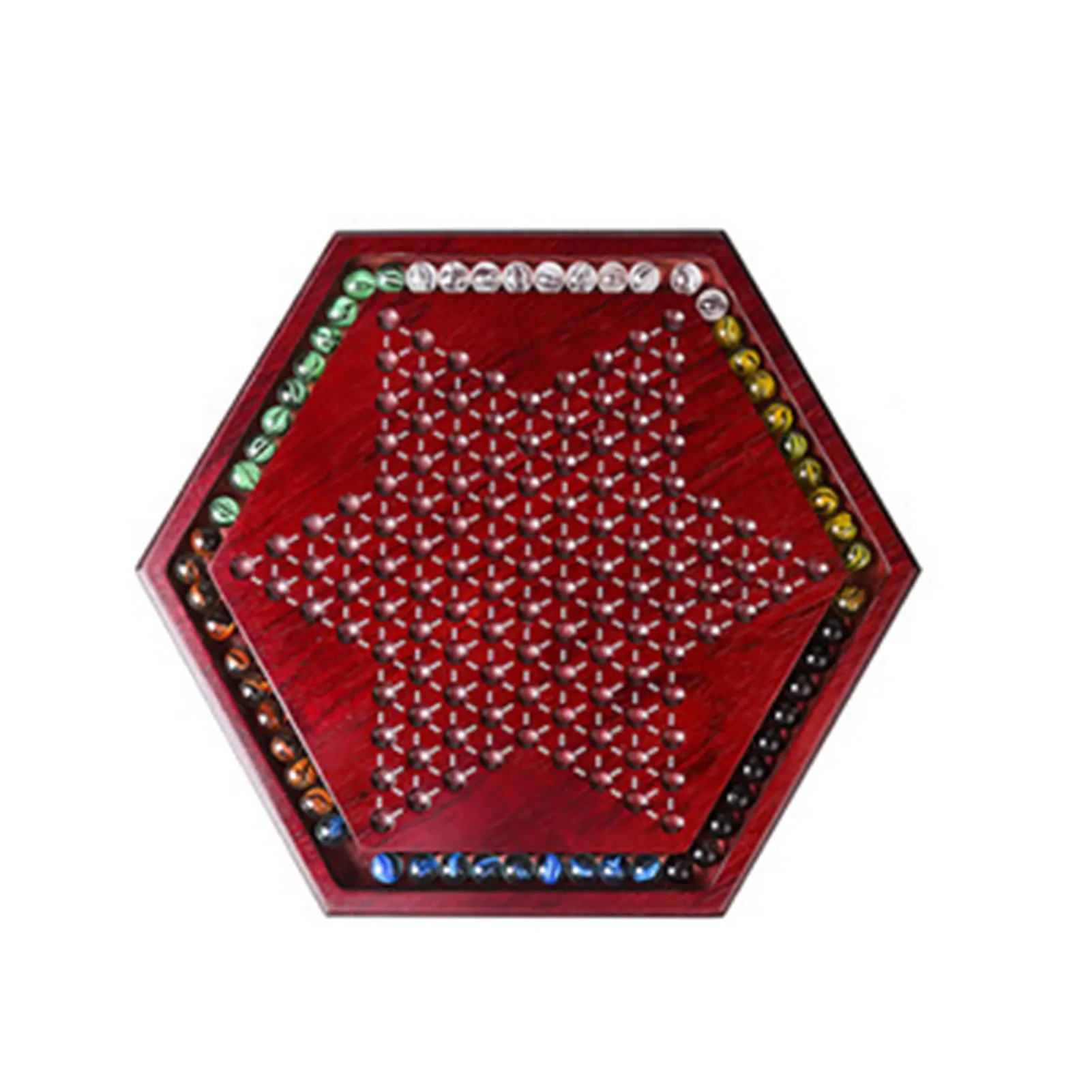 

Chinese Checkers Board Game Set With Storage Drawer Glass Marble Toys For Children W50 incredible