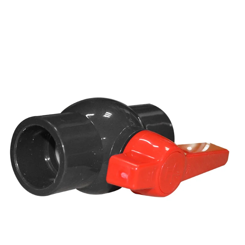 

PVC ball valve UPVC side handle simple ball valve Garden irrigation hose connection ball valve drainage joint switch 1Pcs