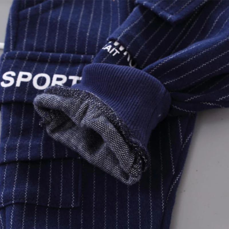 Модные спортивные длинные штаны в полоску с буквенным принтом для мальчиков от 0