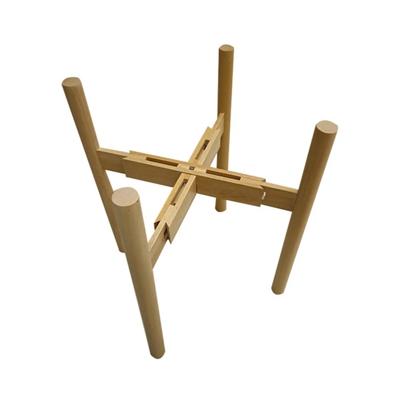 

Adjustable Stand Holder Rack Wooden Sturdy for Flower Potted Indoor Outdoor KIMA88