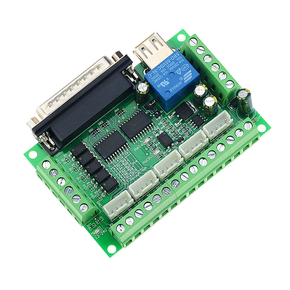 Зеленая машина для гравировки с USB-проводом MACH3 + Type B 5-осевая коммутационная плата