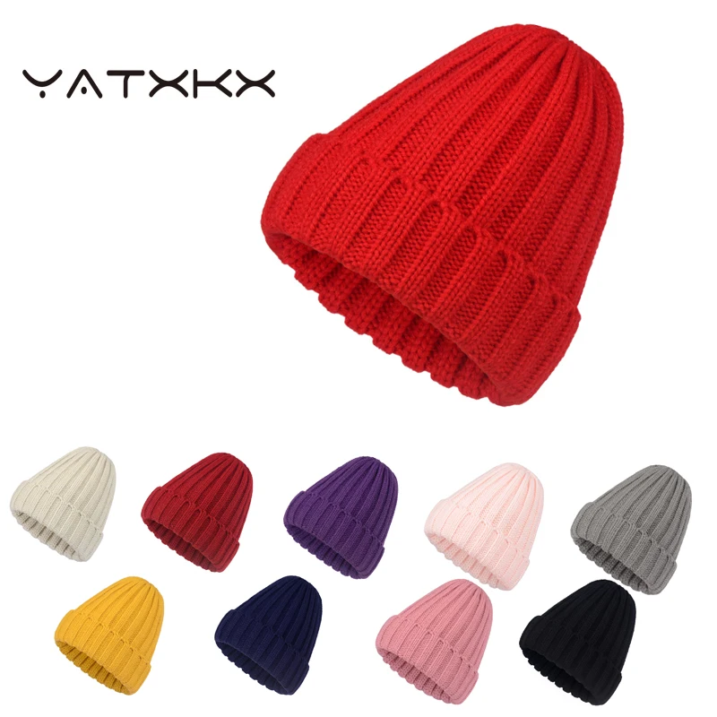 

Зимние шапки [YaTxKx] для женщин, Новые шапки, вязаная шапка для мужчин, осенняя Шапочка бини, шапки, теплая шапочка, женская Повседневная шапка