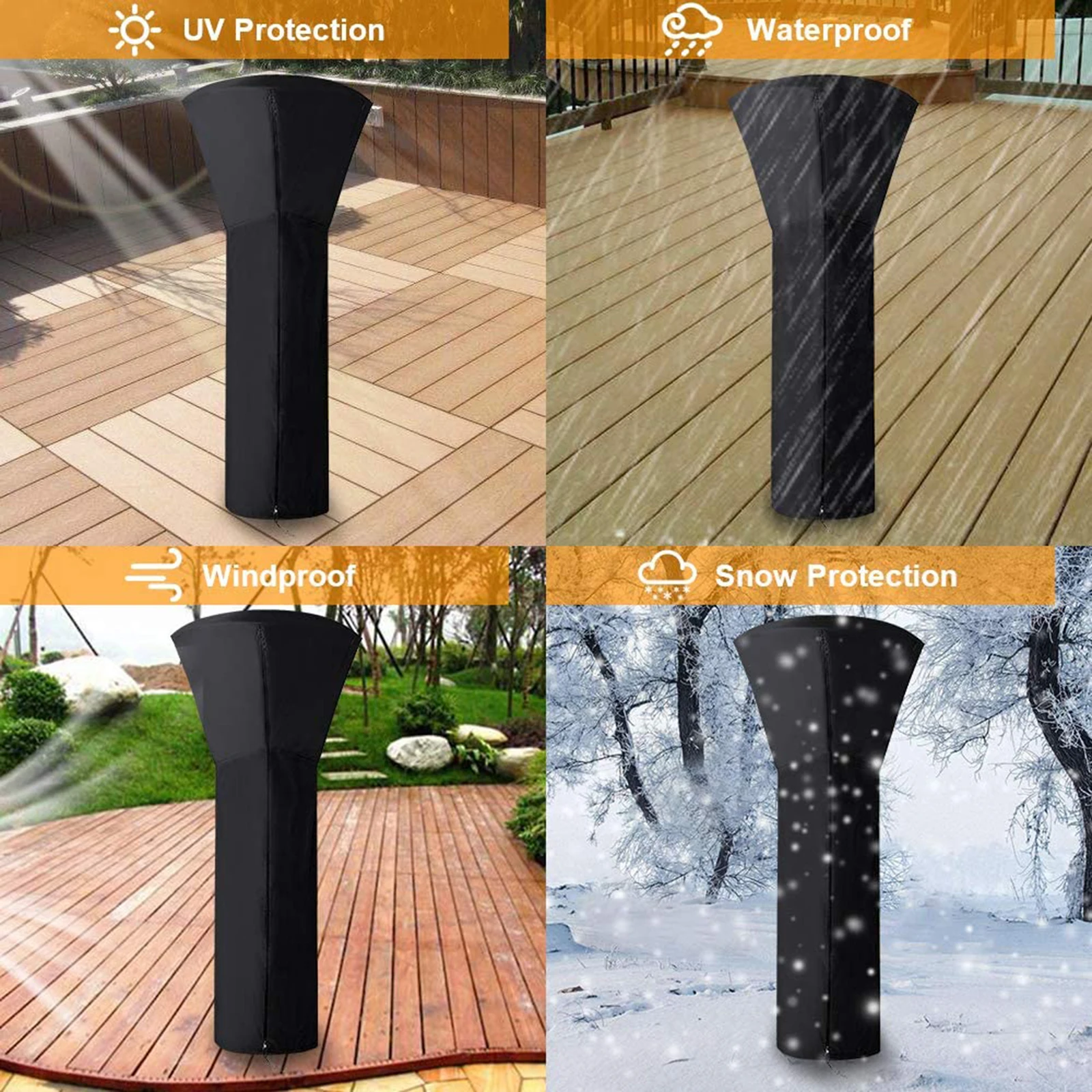 

Heater Covers Heater Cover Waterproof And Dustproof Heater Cover Cover Cloth PU Coated Prevent Waterproof Outdoor Sunscreen