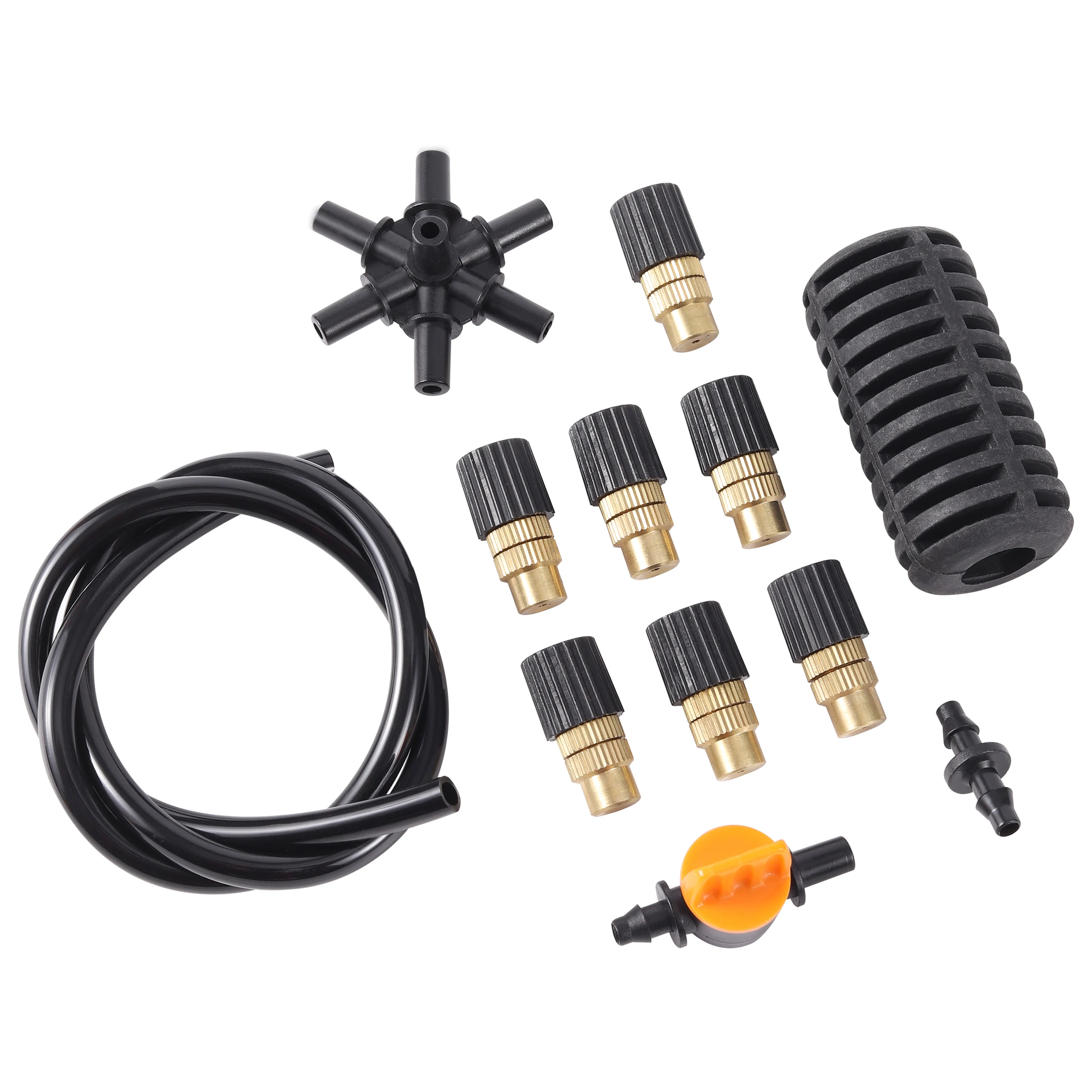 4/5/6/7 Way Adjustable Copper Misting Nozzle Kit Garden Atomization Irrigation System Water Kit Cooling Humidification Sprinkler images - 6