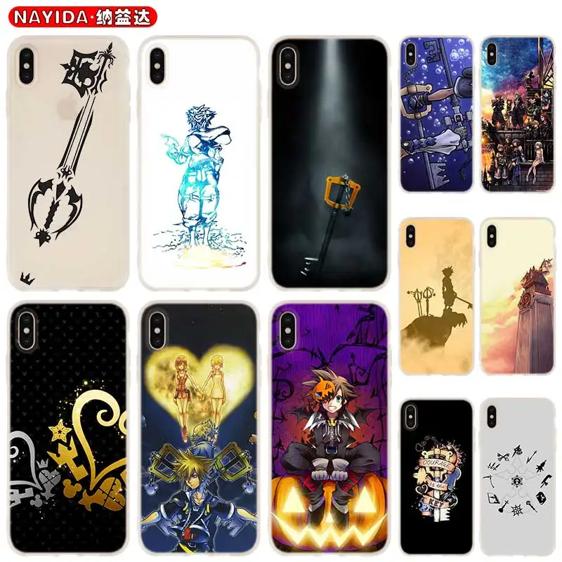 

Мягкий чехол для iPhone 13 12 11 Pro X XS Max XR 6 7 8 G Plus SE 2020 Mini Cover Kingdom Hearts