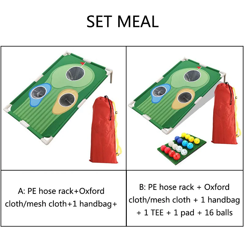 

Golf Cornhole Game Set Adults Pop Up Golfing Chipping Kit Children Training Aid Supplies Movement Ability Developing