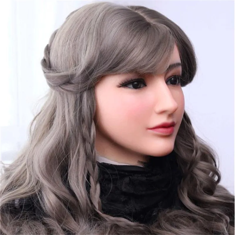 Вечерние Косплэй Мягкая силиконовая реалистичная женский манекен головы