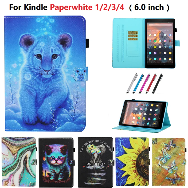 Чехол для Amazon Kindle Paperwhite 2 3 чехол из искусственной кожи с откидной крышкой Smart Etui 1 4