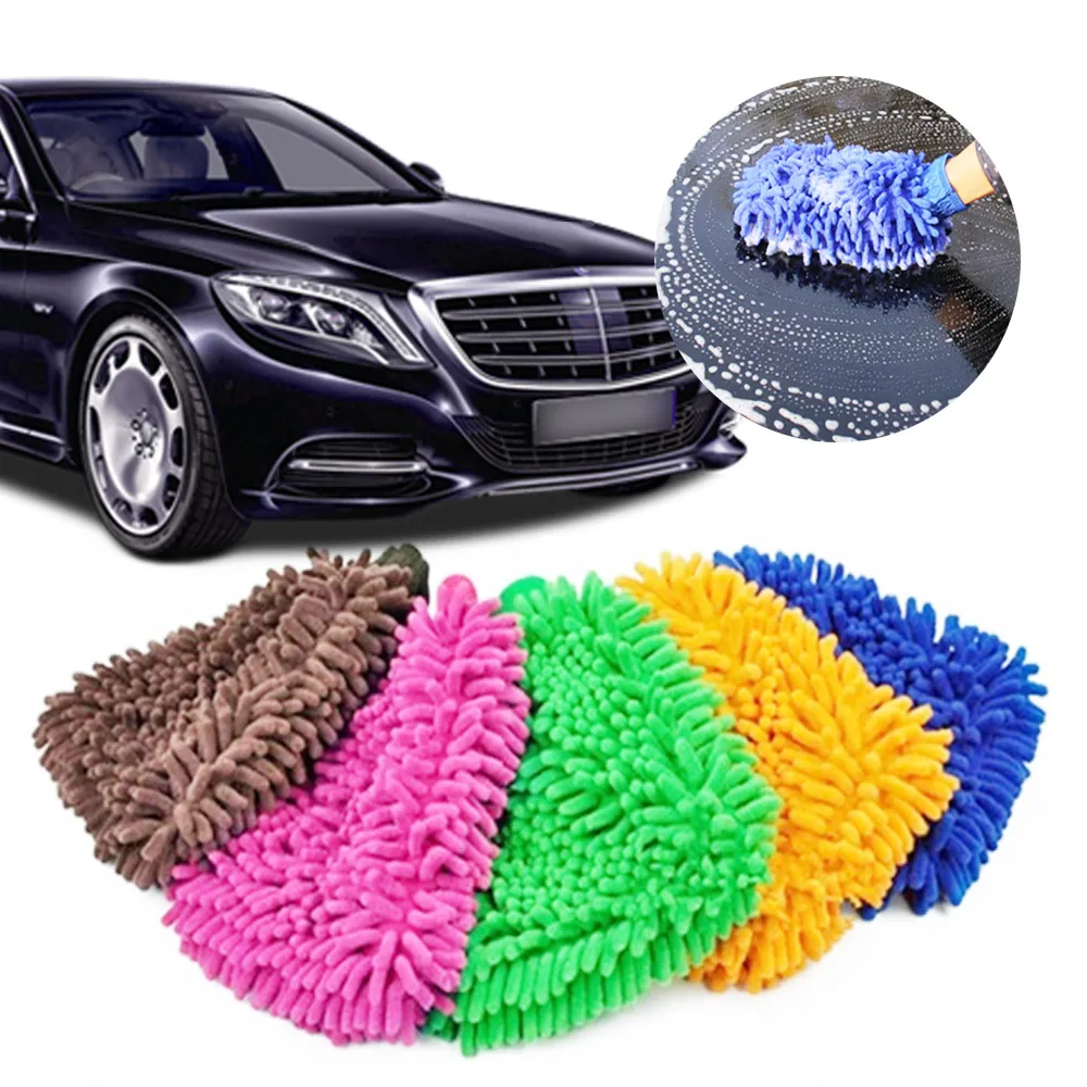 Mikrofaser Chenille Auto Styling Auto Motorrad Waschen Fahrzeug Autos Reinigung Mitt Handschuh