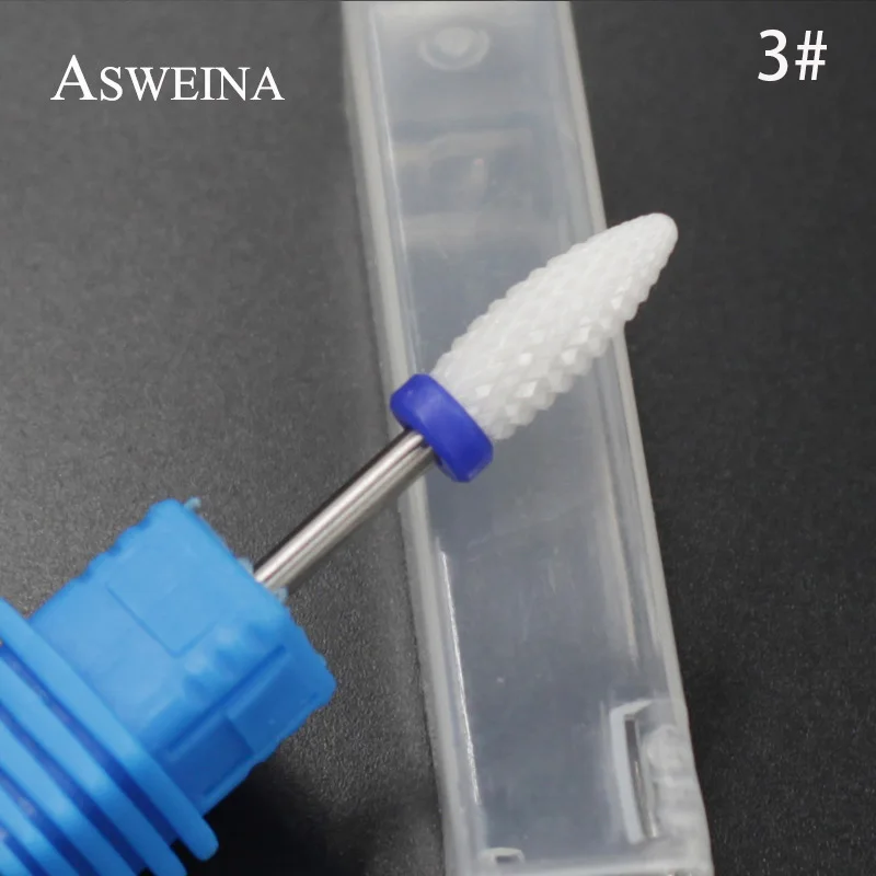 ASWEINA 1 шт. керамический сверло для ногтей педикюр машина электрическая твердосплавная дрель 3/3" хвостовик машина аппарат для маникюра аксессуары
