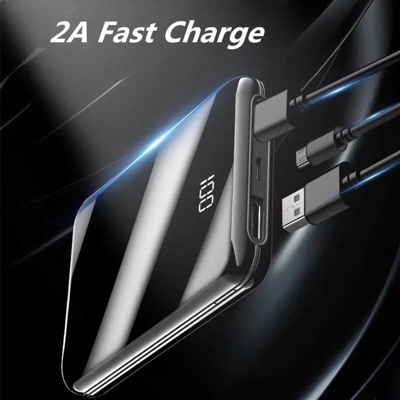 30000mah mini fast charging power bank with external battery power bank for xiaomi lphone 30000 mah portable charger free global shipping
