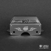lesu 114 metal gearbox engine cover for diy tamiya volvo rc tractor truck trailer th04753 smt5