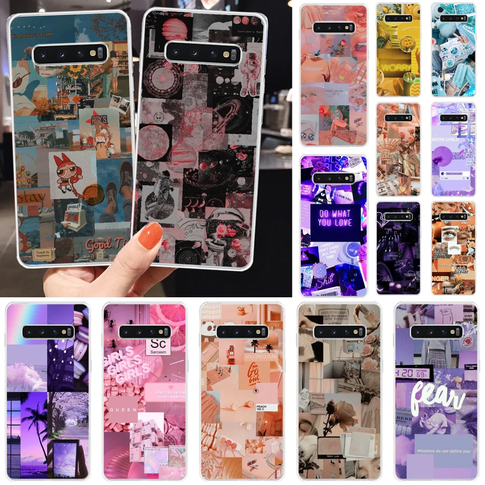 BaweiTE Стильный цветочный чехол для телефона Samsung S10 Plus S9 S8 S8plus S7 S6 Чехлы мобильных