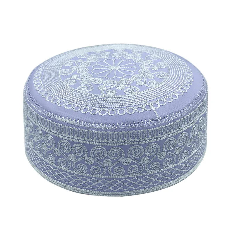 

Sunday Hat Light Hat White Hat Men's New Muslim Flat Top Embroidered Northwest Saudi Hui Back Hat Panic buying Limited