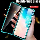 Двухсторонний Магнитный защитный чехол 360 для Samsung A31 A51 A71 A21s A12 A50 A70 S21 S20 S9 S8 Note20, металлический чехол из закаленного стекла
