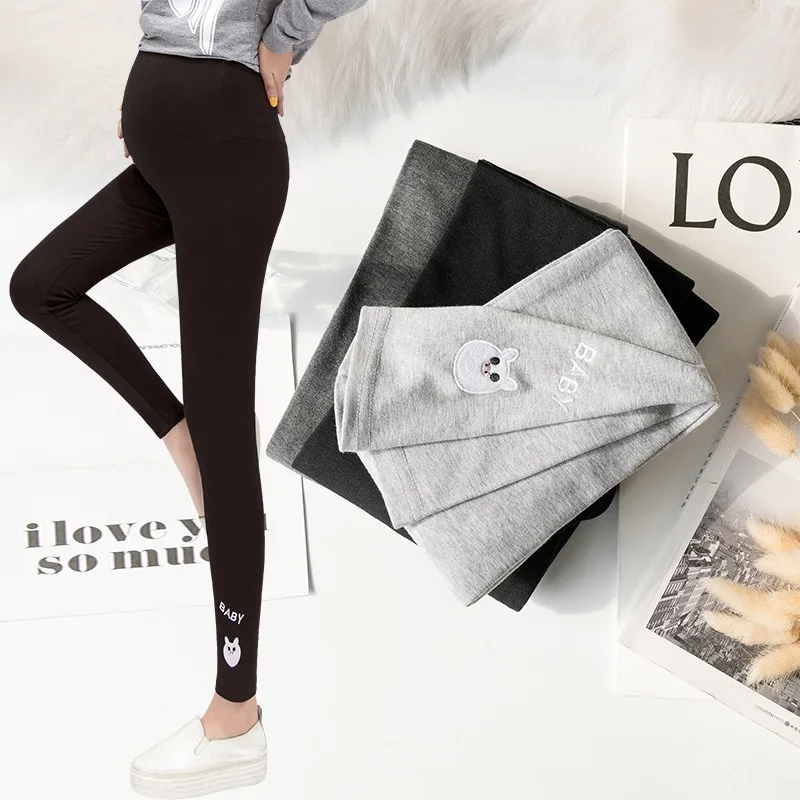Брюки для беременных 2019 весенние и осенние Леггинсы женщин брюки живота JOYRA