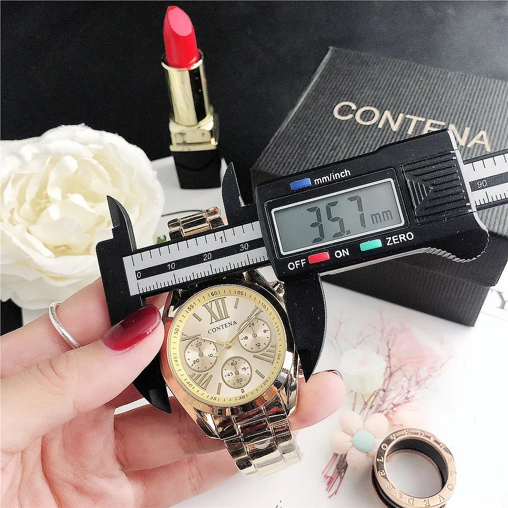 Роскошные классические женские наручные часы модные золотые аналоговые