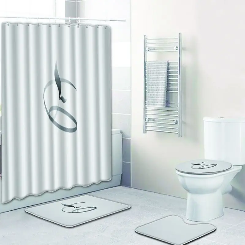 Zeegle 4 шт душевой комплект ковриков для Водонепроницаемый Ванна Шторы