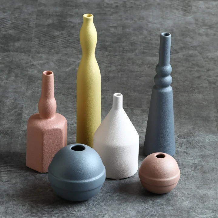 Цветная Керамическая ваза Минималистичная керамическая модель Цветочная