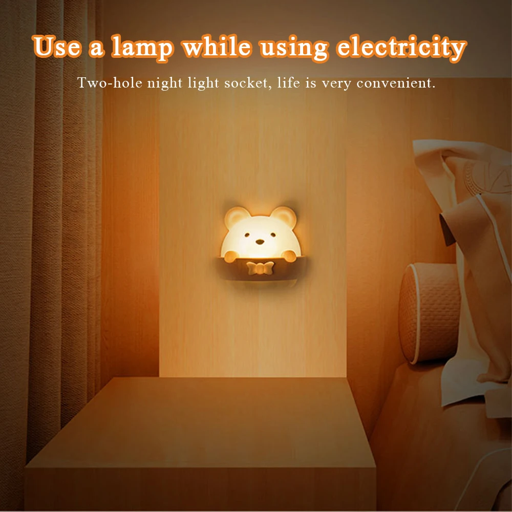 

LED Wall Light USB Recharge Wall Lamp Remote Control Night Lamp Baby Children Home Bedside Lamp Ajustable Brightness Timing