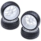 4 шт. резиновые плоские шины и колесные диски с шестигранным приводом 12 мм для 1:10 HSP HPI гоночных автомобилей 4WD