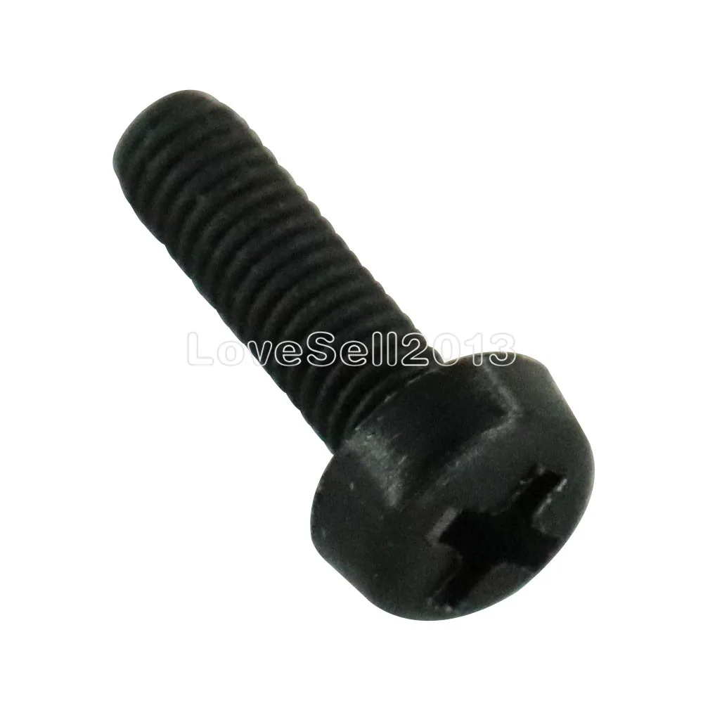 10 шт. M3 x мм черные нейлоновые круглые винты с крестообразной головкой